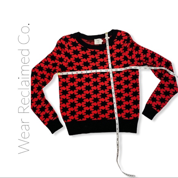 ALICE & UO Red Galaxy Star Pullover Sweater - Picture 5 of 7